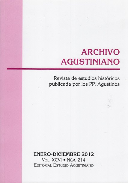 Archivio Agustiniano revista de estudios histricos publicada por los pp. …