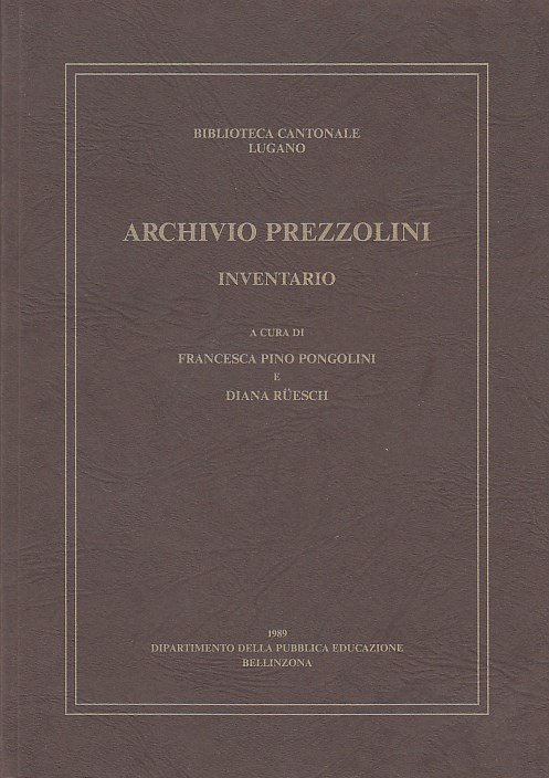 Archivio Prezzolini. Inventario