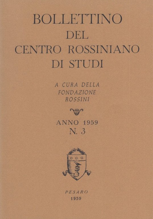 Bollettino del centro rossiniano di studi. Anno 1959, 3