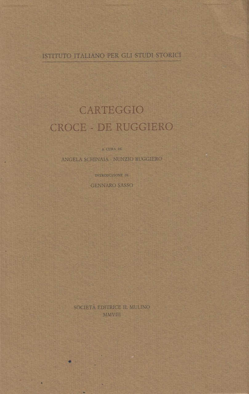 Carteggio Croce - De Ruggiero | Immagine principale
