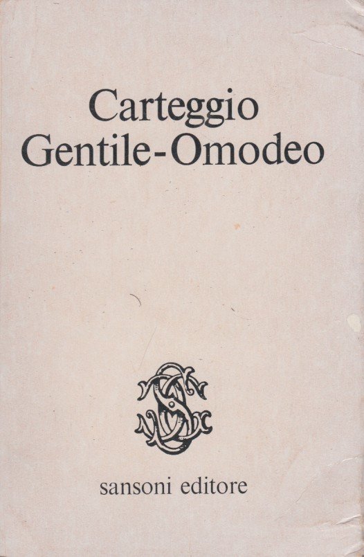 Carteggio Gentile Omodeo