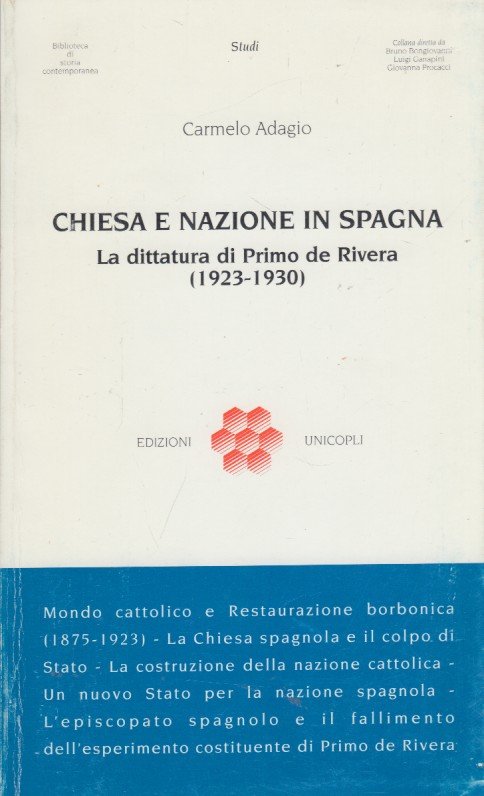 Chiesa e nazione in Spagna. La dittatura di Primo de …