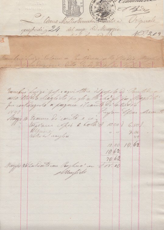 Citazione In Giudizio Manoscritta Avente Ad Oggetto Una Causa Tra …