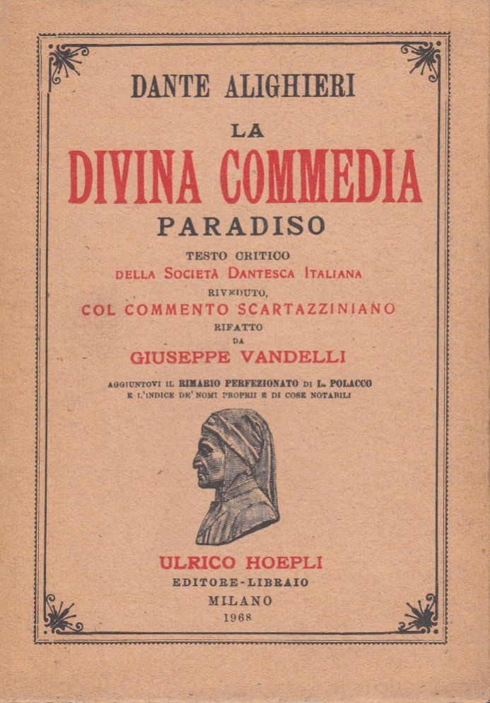 Dante Alighieri la Divina Commedia. Paradiso. Testo critico della Società …