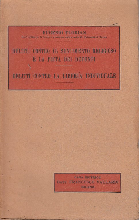 Delitti Contro Il Sentimento Religioso E La Pietà Dei Defunti. …