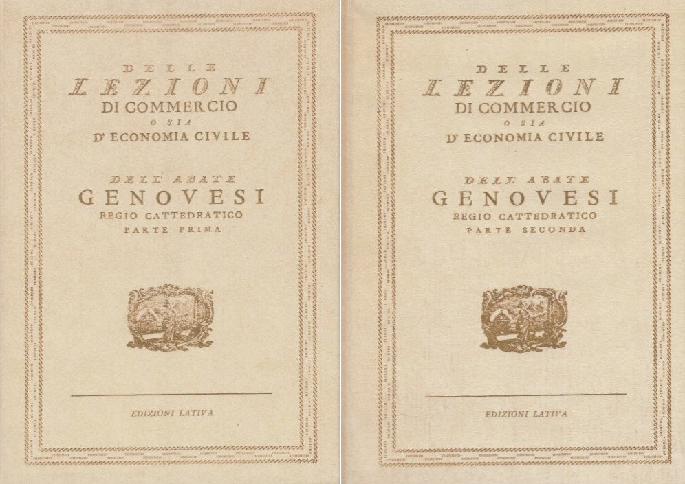 Delle lezioni di commercio o sia d'economia civile dell'abate Genovesi