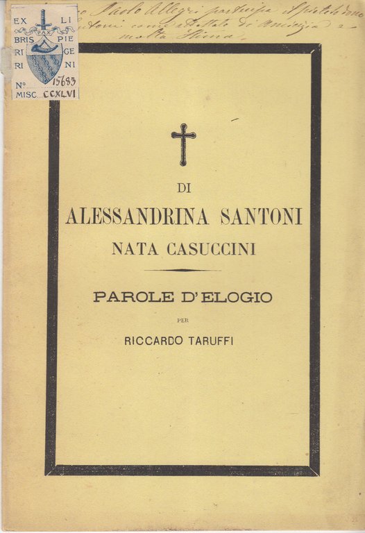 Di Alessandrina Santoni Nata Casuccini Parole D'elogio Per Riccardo Taruffi