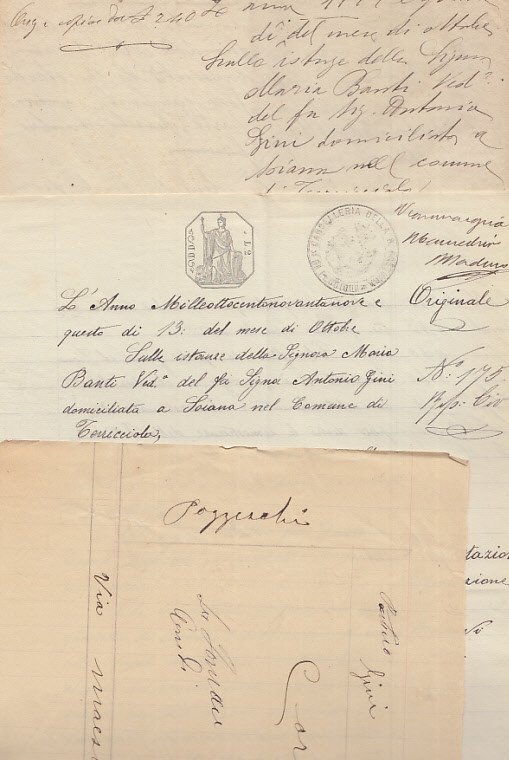 Documenti Manoscritti Aventi Ad Oggetto Una Questione Legale Fra La …