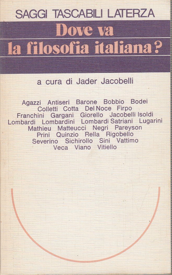 Dove va la filosofia italiana?