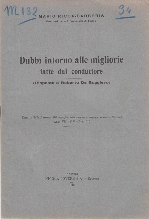 DUBBI INTORNO ALLE MIGLIORIE FATTE DAL CONDUTTORE. RISPOSTA A ROBERTO …