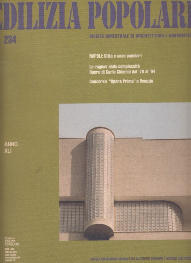 Edilizia popolare 234. Anno XLI Luglio-Agosto 1994
