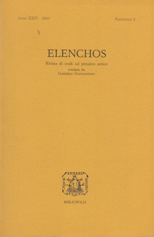 Elenchos Anno XXIV 2003