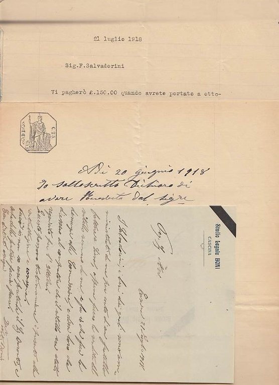 Fogli Manoscritti E Dattiloscritti Aventi Come Soggetti Pietro Baronti E …