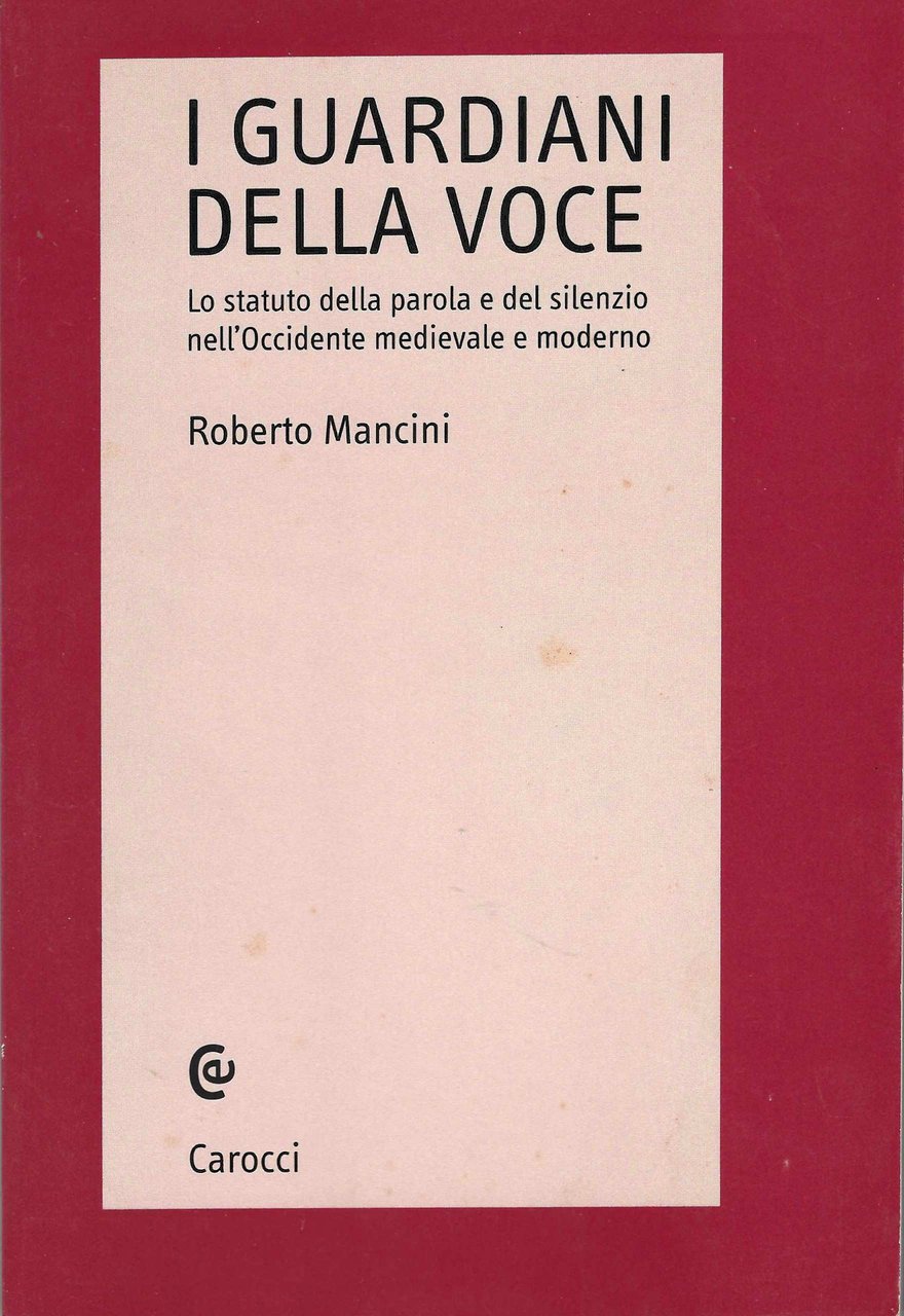 I guardiani della voce. Lo statuto della parola e del … | Immagine principale