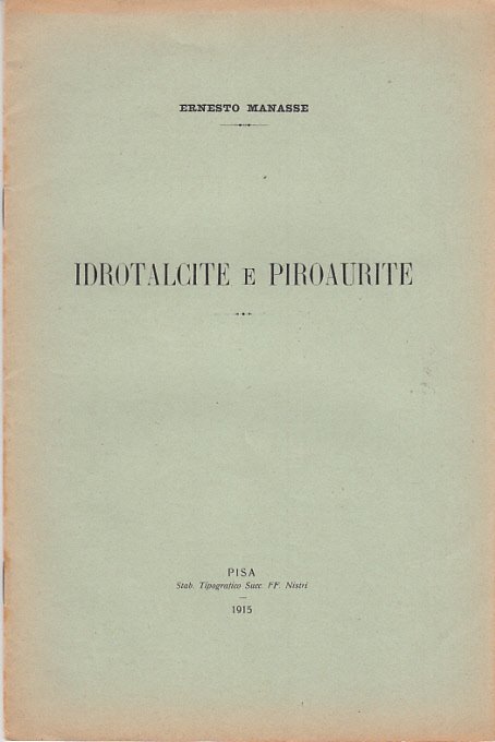 IDROTALCITE E PIROAURITE