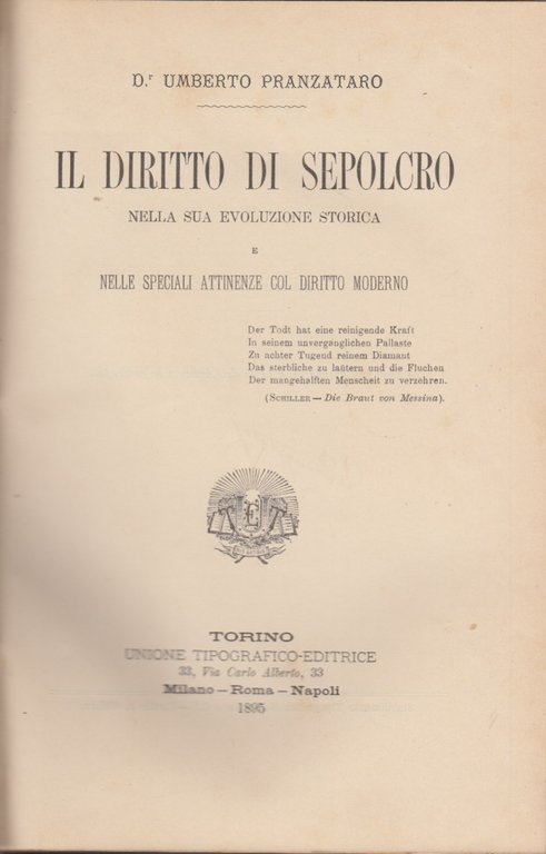 Il diritto di sepolcro nella sua evoluzione storica e nelle …