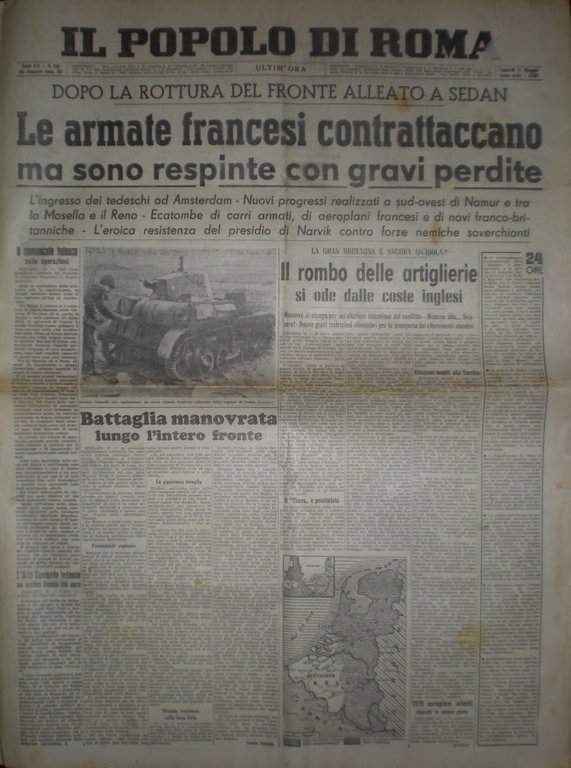 Il Popolo Di Roma Venerdì 17 Maggio 1940