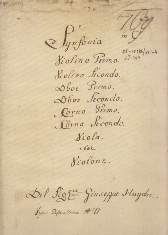 Joseph Haydn Synfonia in C. Nr 48 (Maria Theresia) Orchestral … | Immagine Gallery 2