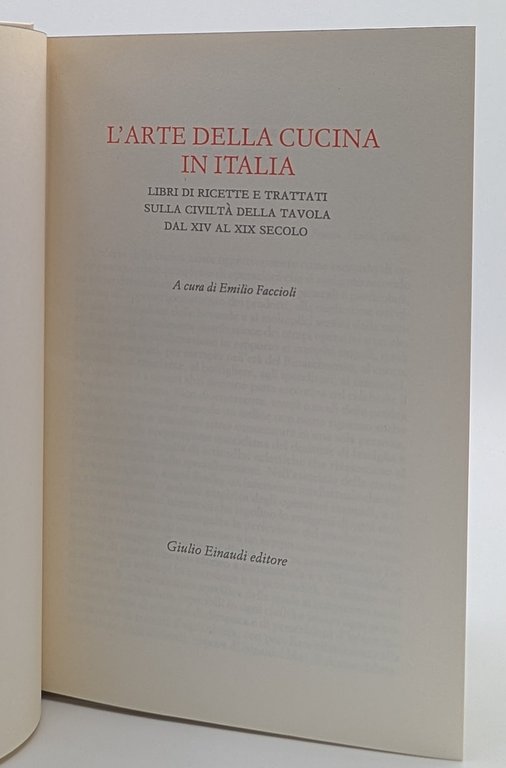 L'arte in cucina in Italia. Libri di ricette e trattati …