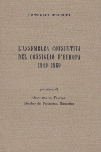 L'assemblea Consultiva Del Consiglio D'europa 1949-1969