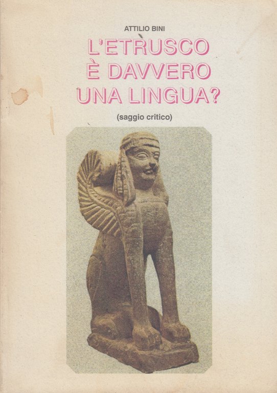 L'etrusco davvero una lingua? (Saggio Critico)