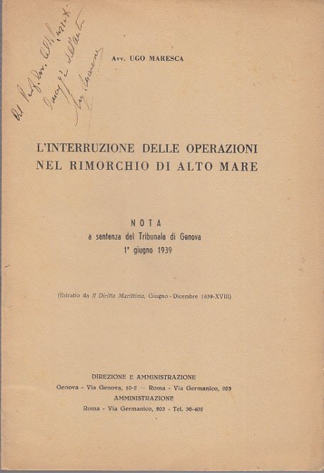 L'interruzione Delle Operazini Nel Rimorchio Di Alto Mare Nota A …