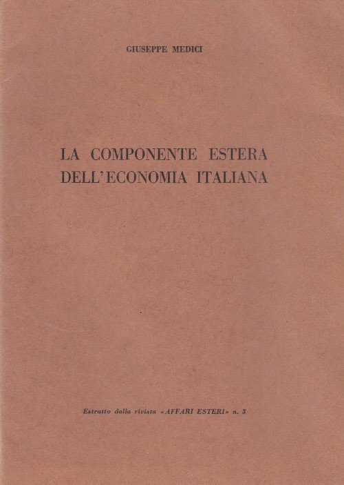 La Componente Estera Dell'economia Italiana