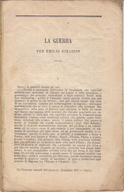 La Guerra Per Emilio Girardin