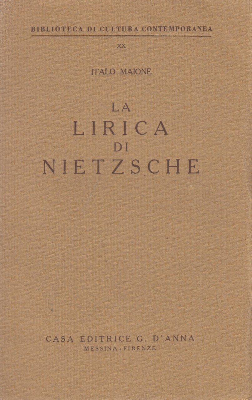 La lirica di Nietzsche