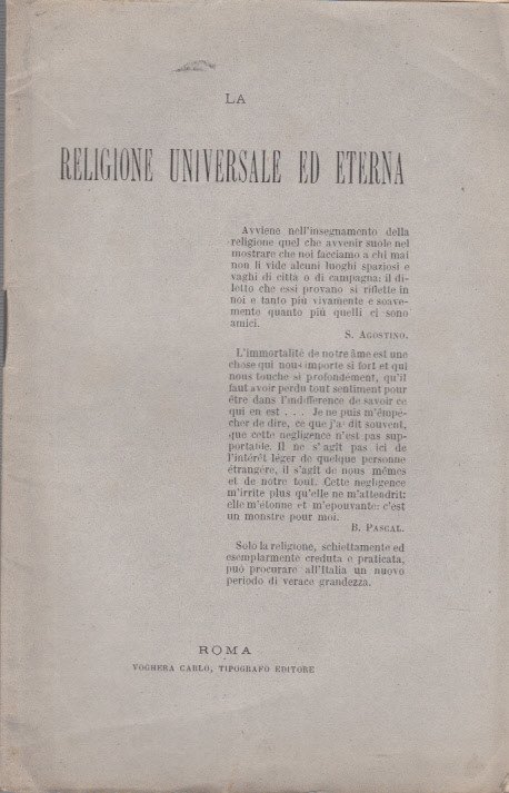 La Religione Universale Ed Eterna