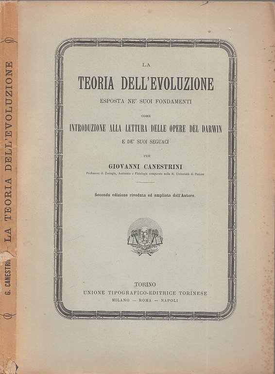 La Teoria Dell'evoluzione Come Introduzione Alla Letteratura Delle Opere Del …