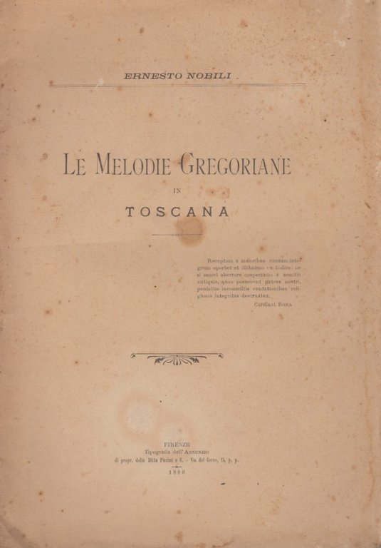 Le Melodie Gregoriane in Toscana