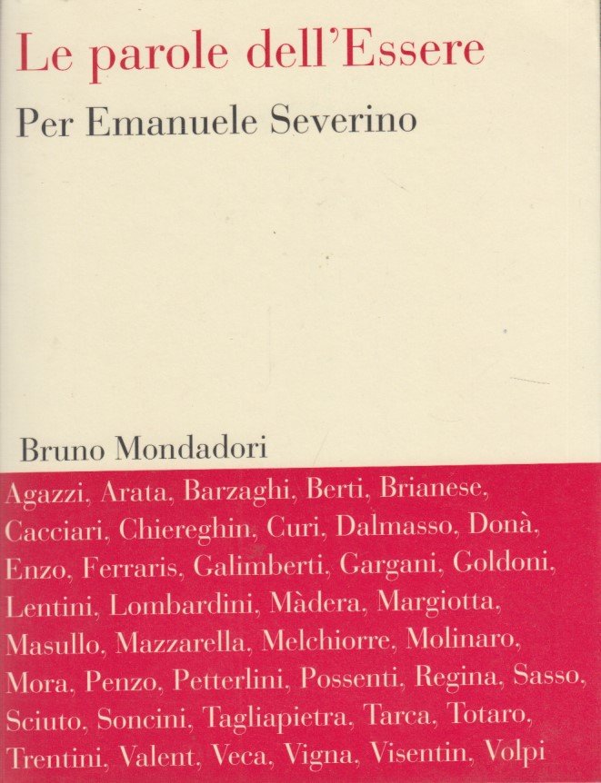 Le parole dell'essere. Per Emanuele Severino