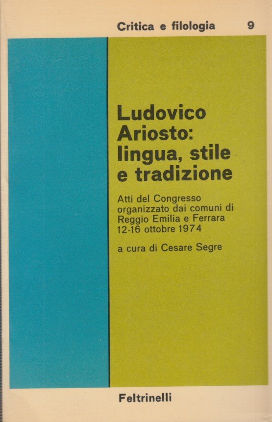 Ludovico Ariosto: lingua, stile e tradizione Atti del Congresso organizzato …