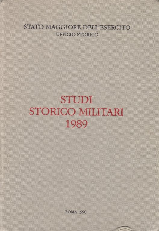 Memorie storiche militari 1989