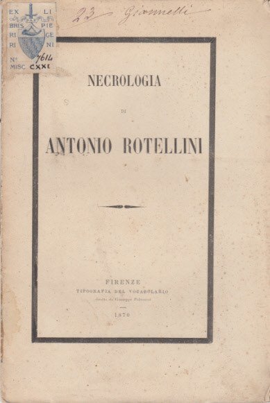 Necrologia Di Antonio Rotellini