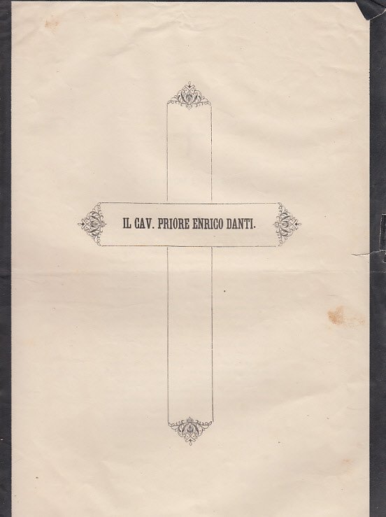 Necrologio De Il Cav. Priore Einrico Danti Di Livorno