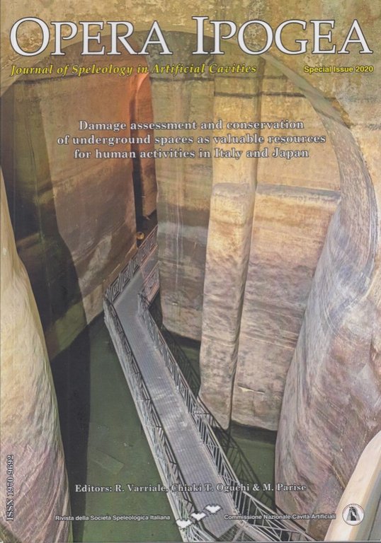 Opera Ipogea, Journal of Speleology in Artificial Cavities Special Issue …