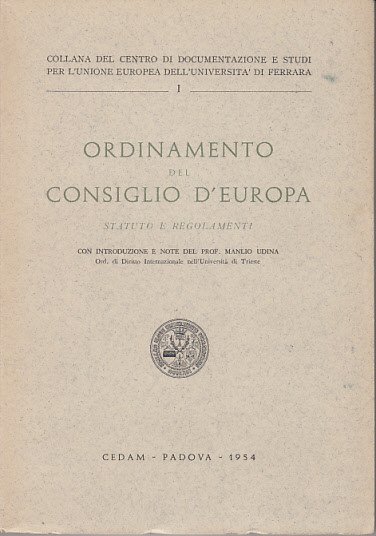 Ordinamento Del Consiglio D'europa Statuto E Regolamenti Con Introduzione E …
