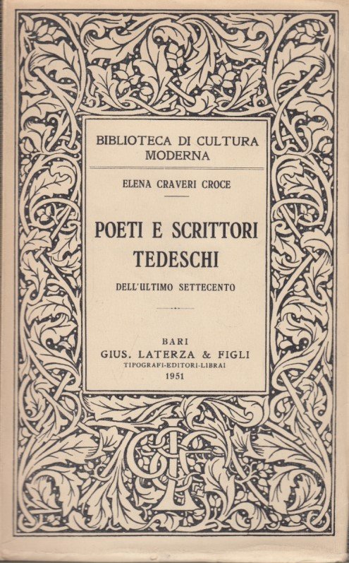 Poeti e scrittori tedeschi dell'ultimo settecento