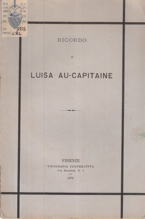 RICORDO DI LUISA AU-CAPITAINE