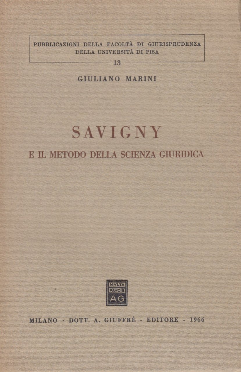 Savigny e il metodo della scienza giuridica