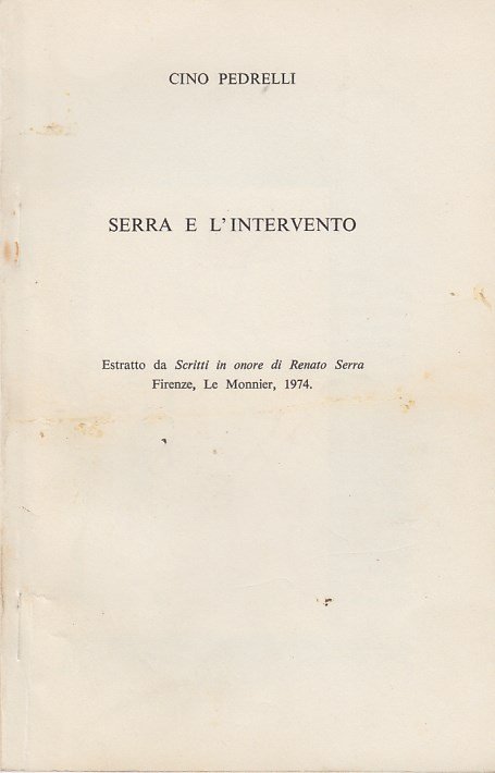 Serra e l'intervento