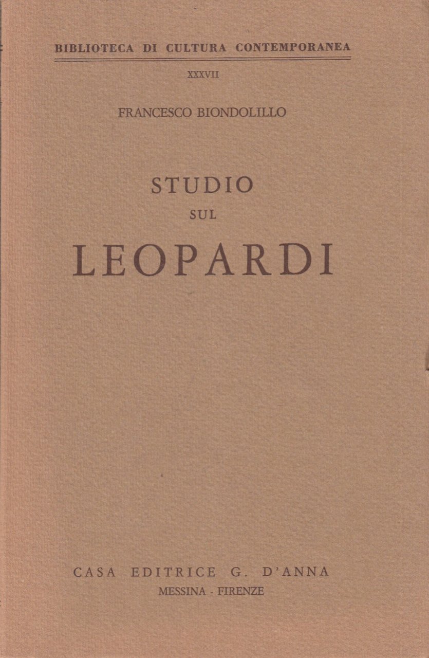 Studio sul Leopardi