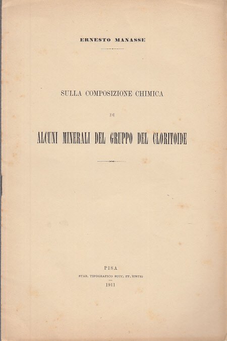 Sulla Composizione Chimica Di Alcuni Minerali Del Cloritoide