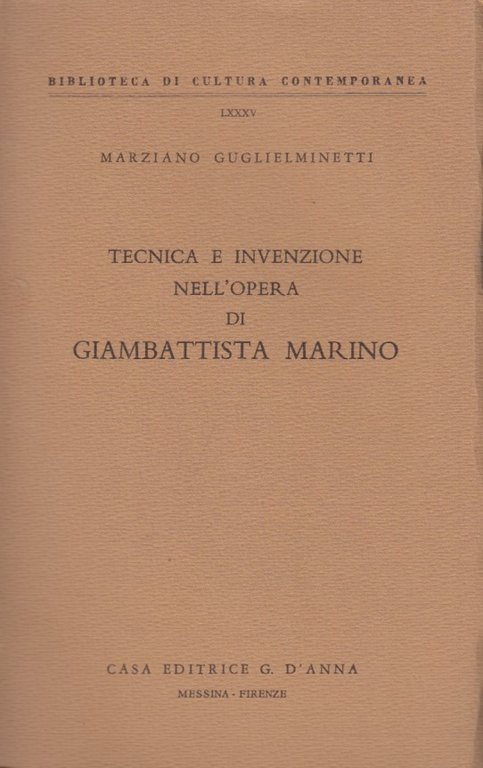 Tecnica e invenzione nell'opera di Giambattista Marino