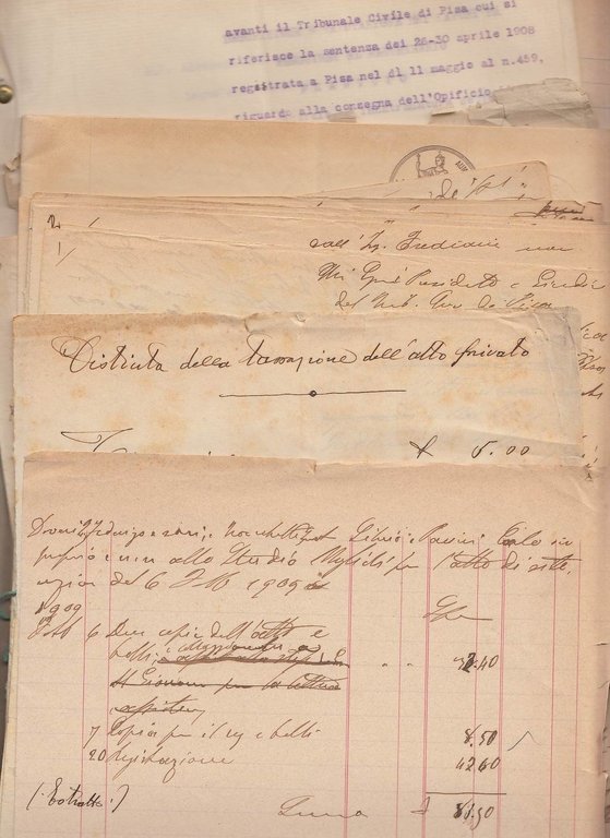 Vasta Documentazione Legale Tra Silvio Tronchetti E Figli E Carlo …