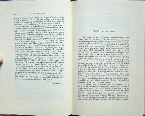 Filosofia della pratica economica ed etica. Nota al testo e …