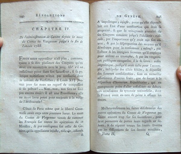 Tableau historique et politique des deux dernieres révolutions de Genève. …