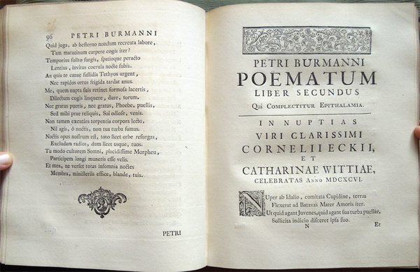 Petri Burmanni Poëmatum libri quatuor. Nunc primum in lucem editi. …